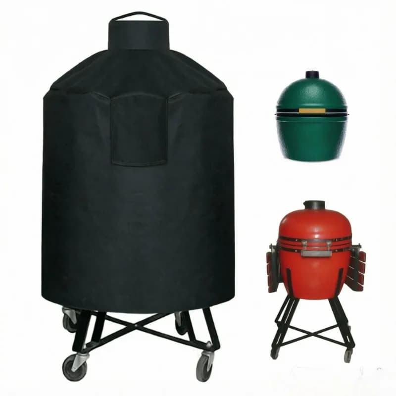 600D Waterproof Cover for Big Green Egg Kamado Joe – Heavy Duty Ceramic Grill Cover, Weather Resistant BBQ, Anti-Fade