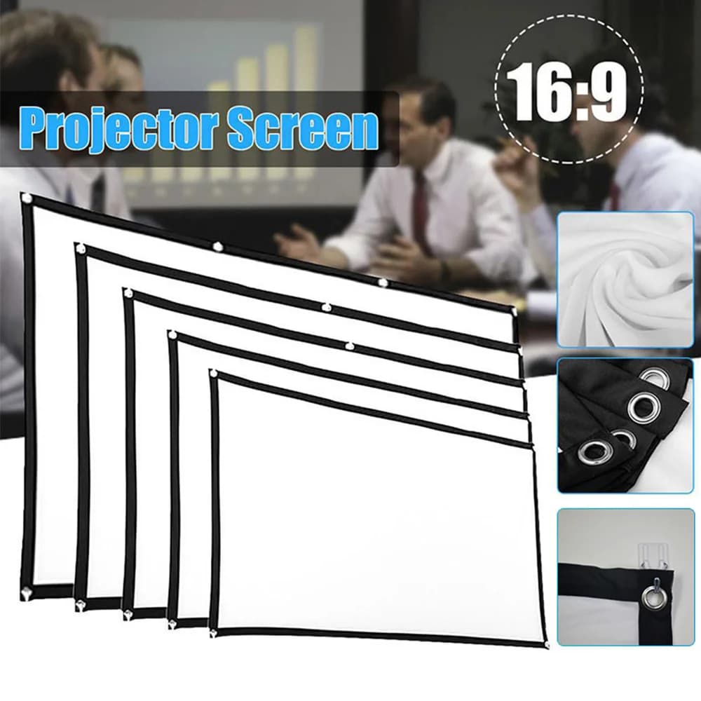 Tenda per proiettore portatile calda Home Outdoor KTV Office Home Theater Semplice schermo per proiettore 3D HD Dropshipping all'ingrosso