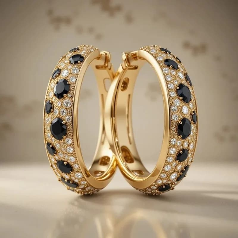 Ladies' Synthetic Zircon Earrings Fashionable Versatile Suitable For Daily Commuting Party Wearing Earrings Trend Jewelry