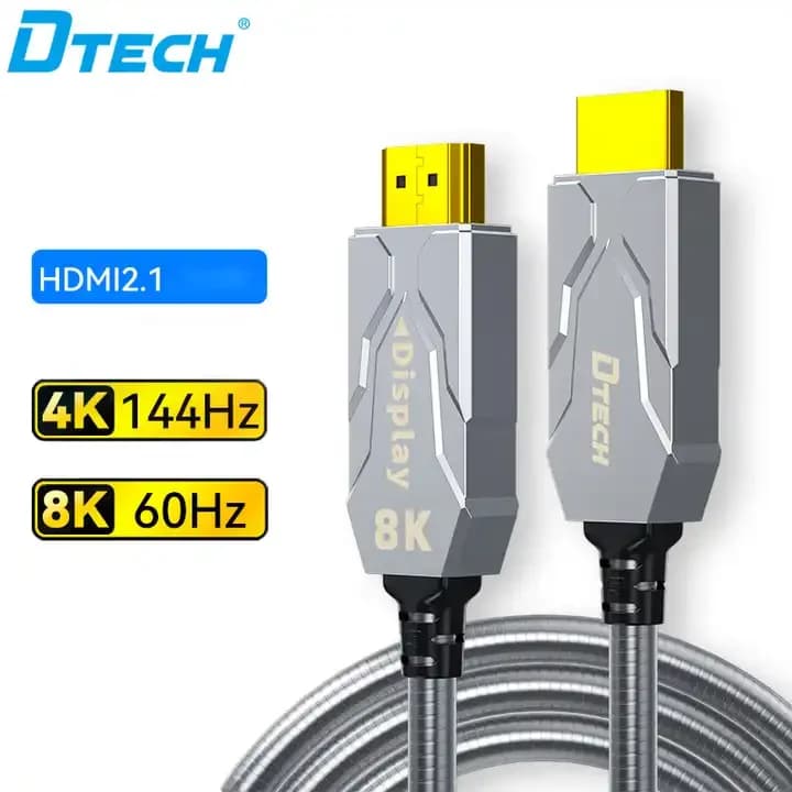 DTECH Audio Video UHD 8K 60Hz 4K 120Hz AOC HDMI 2.1 Cabo Cabel Kabel 48Gbps Cavo HDMI in fibra ottica corazzata addensata 30m