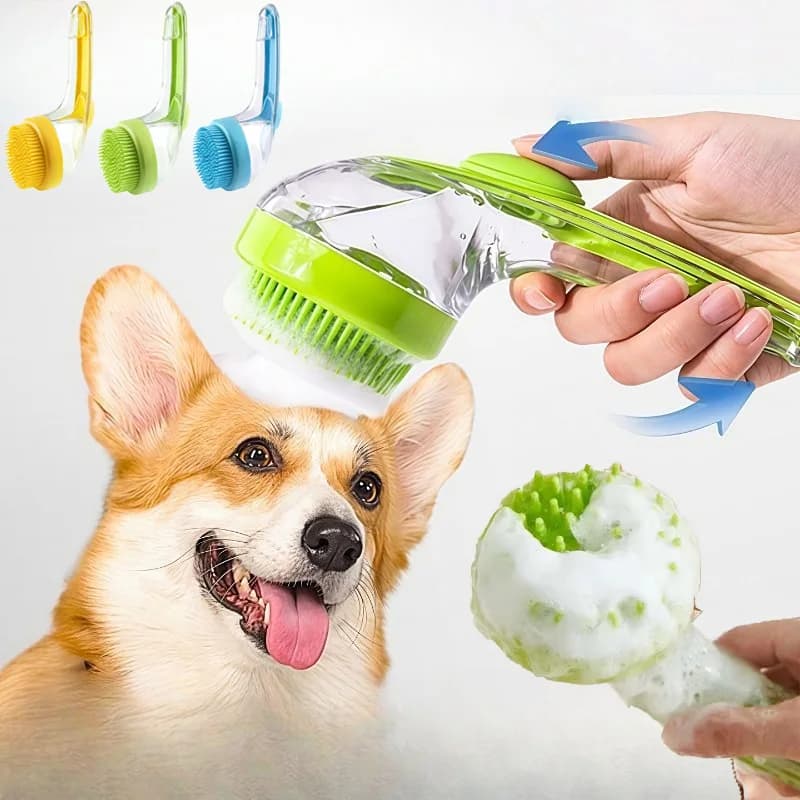 Bath brush for Dogs and Cats in Soft Silicone Massage Cleaning Tool for Toelettatura