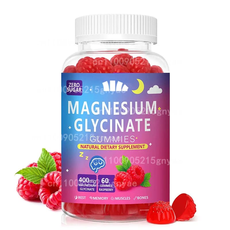 Glycine caramels gommose al magnesium, calcium and potassium supports contain vitamins D, B6, and CoQ10 for the support and quiet sleep of adults