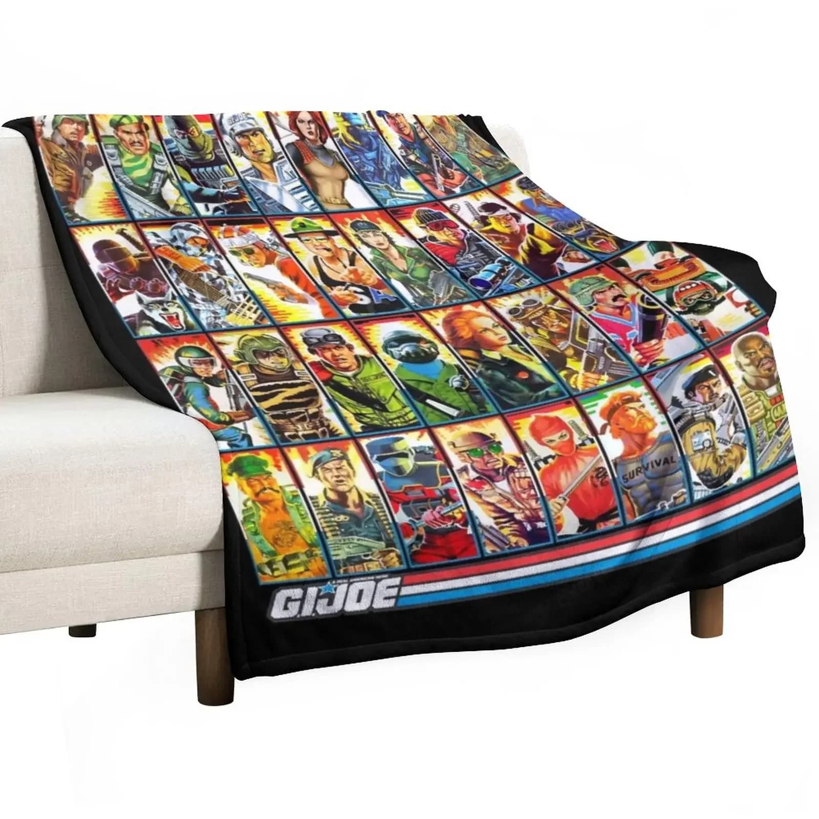 Idea di regali di arte grafica G.I. Joe In The 80S Organization Guns Bombs Throw coperta coperte sottili coperta da tiro per divano