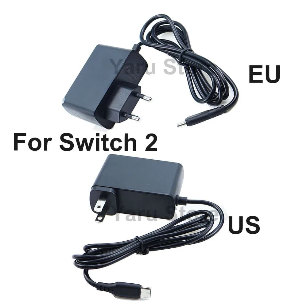 Yaru EU /US Plug Wall Travel Home Charge 5V 2.4A AC Adapter Charger For Nintend Switch NS Game Console USB Type C Power Supply