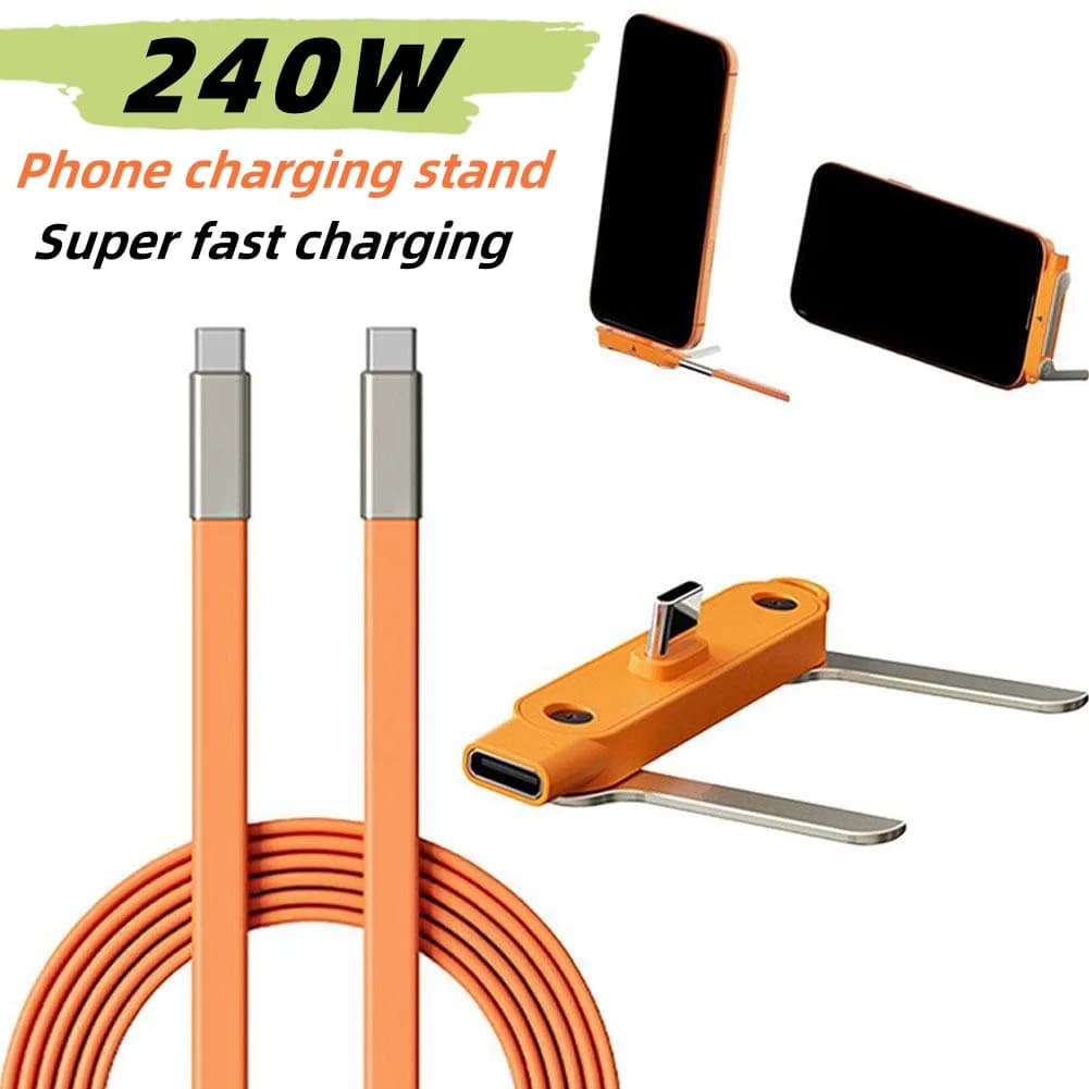 Supporto di ricarica per telefono cellulare da 240 W, pieghevole, con ricarica rapida, supporto portatile per telefono, adatto per cuffie, laptop, console di gioco