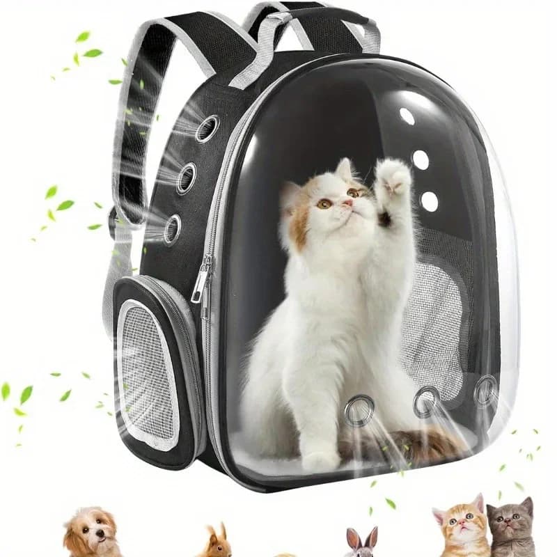 Backpack Carrier/ Bubble Carrying Bag for Small Medium Dogs Cats, Transparent Cat Space Capsule, Breathable Cat/ Dog Travel Bag