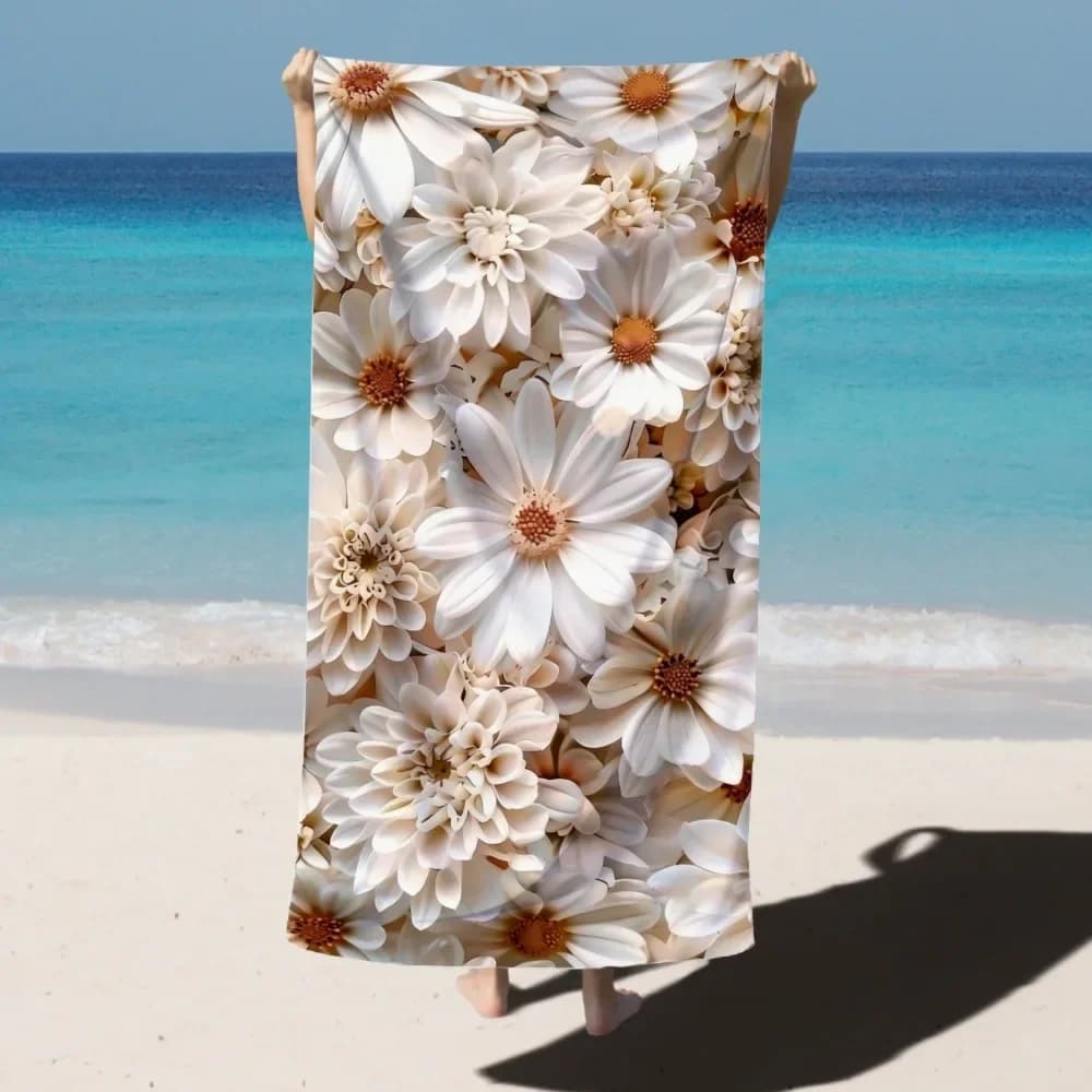 Telo Mare ad Asciugatura Rapida Anti-Sabbia, Stampa Floreale Bohemien Folk Art, Morbido e Assorbente, Ideale per Estate, Spiaggia, Piscina, Palestra e Viaggi