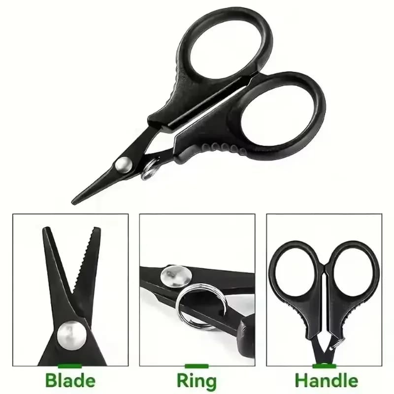 1/2 Pcs Multi Functional Lure Fishing Scissors Made Stainless Steel and Titanium Plated Fishing Line PE Line Nylon Carbon Line