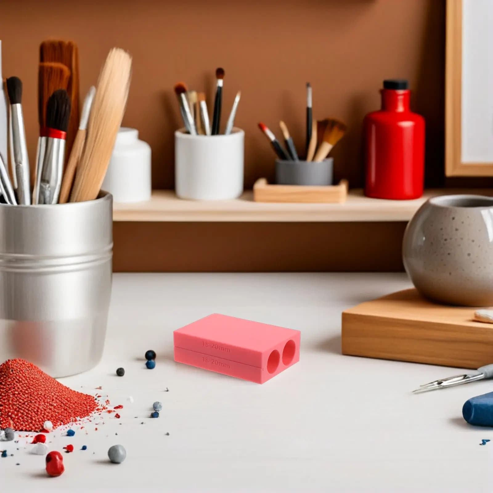 Set di 1 Rullo per Perline in Argilla, Strumento di Modellazione Precisa per Creazione di Braccialetti in Argilla Polimerica, Kit per Modellare con Sfornatura Facile