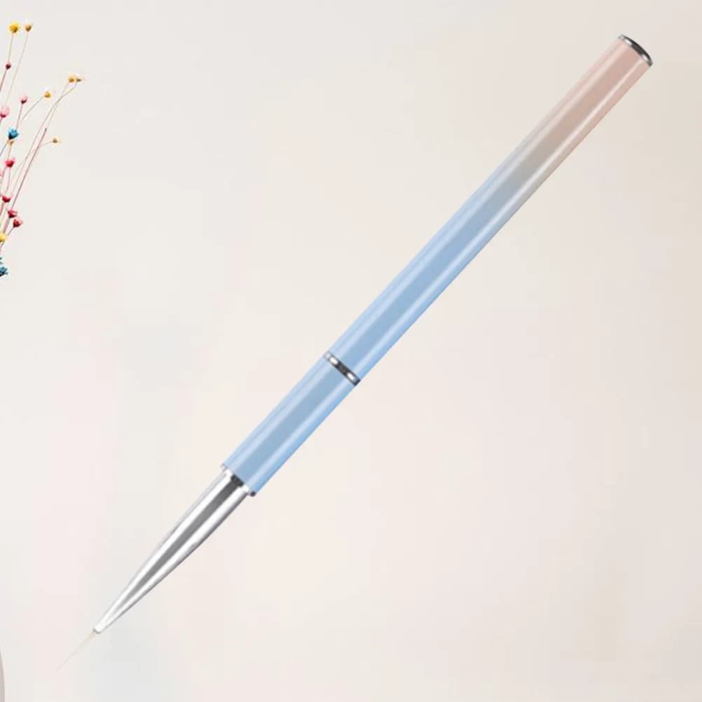 Professional Nail Art Liner Pen Set Metal Handle Uv Gel Colored Drawing Pen Carving Fine Line Manicure Brush Flower Painting
