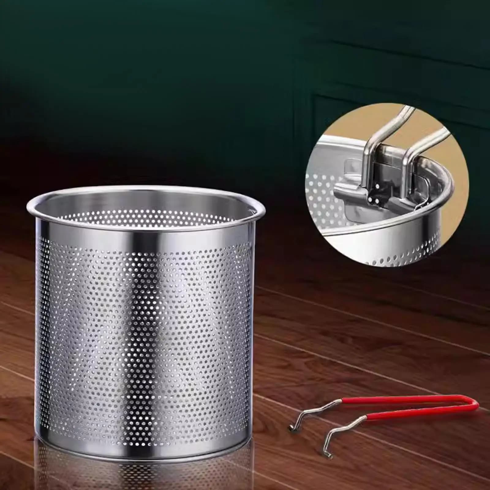 Small Deep Fryer Pot Milk Pot Stainless Steel Baskets Portable Cooking Pot for