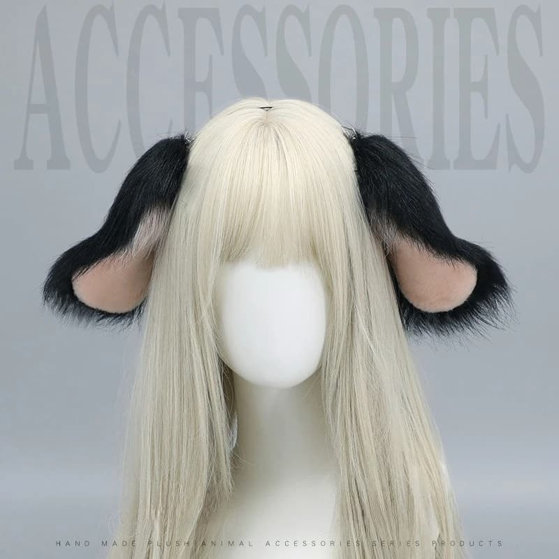 Handmade hair accessories in Japanese style-Cocker Spaniel Clip in plush Famous Animal Ear Band-Dolce cosplay to wear every day