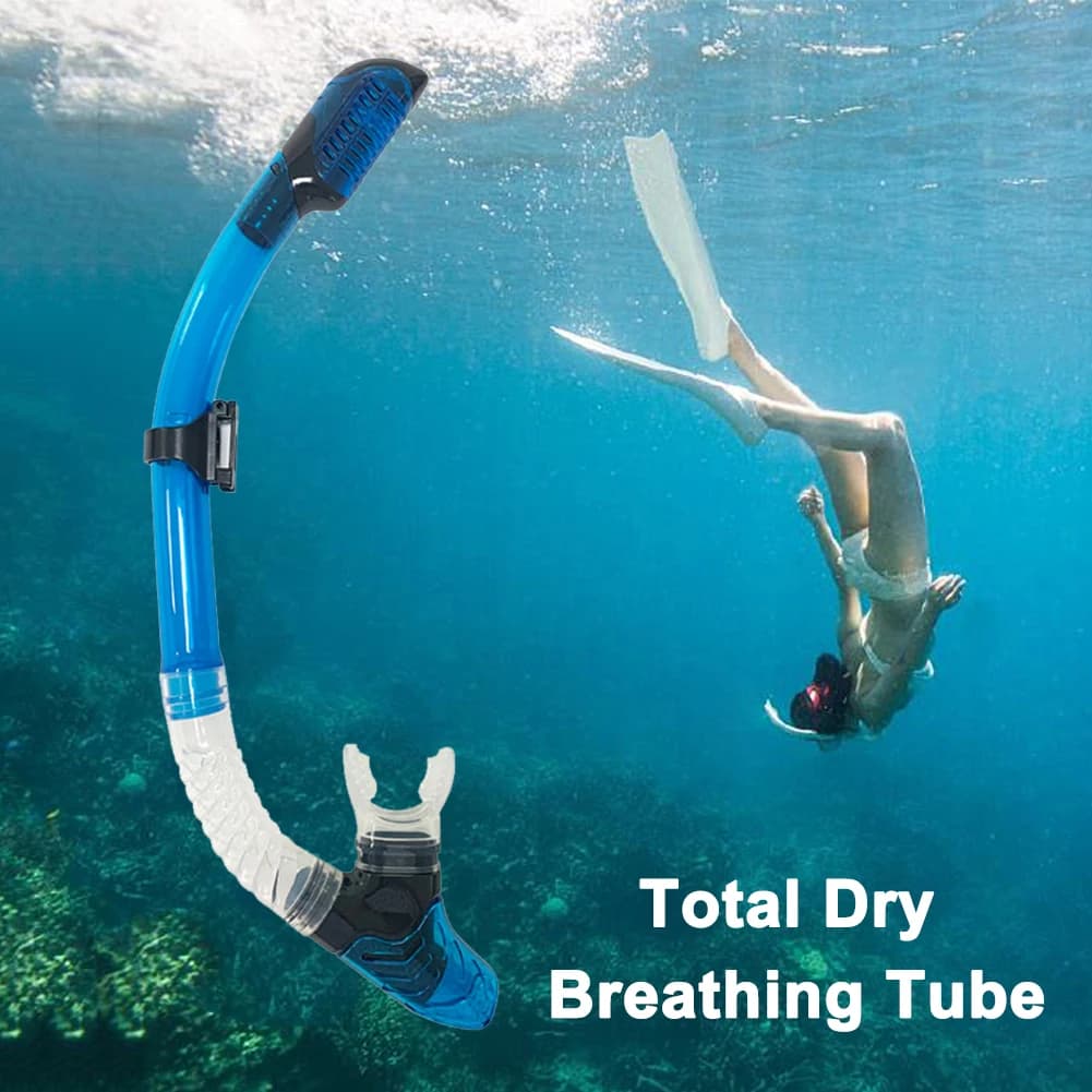 Diving Snorkel Full Dry Underwater Breathing Tube Silicone Snorkeling Gear Diving Snorkeling Profession Adult Swim Pool Air Tube