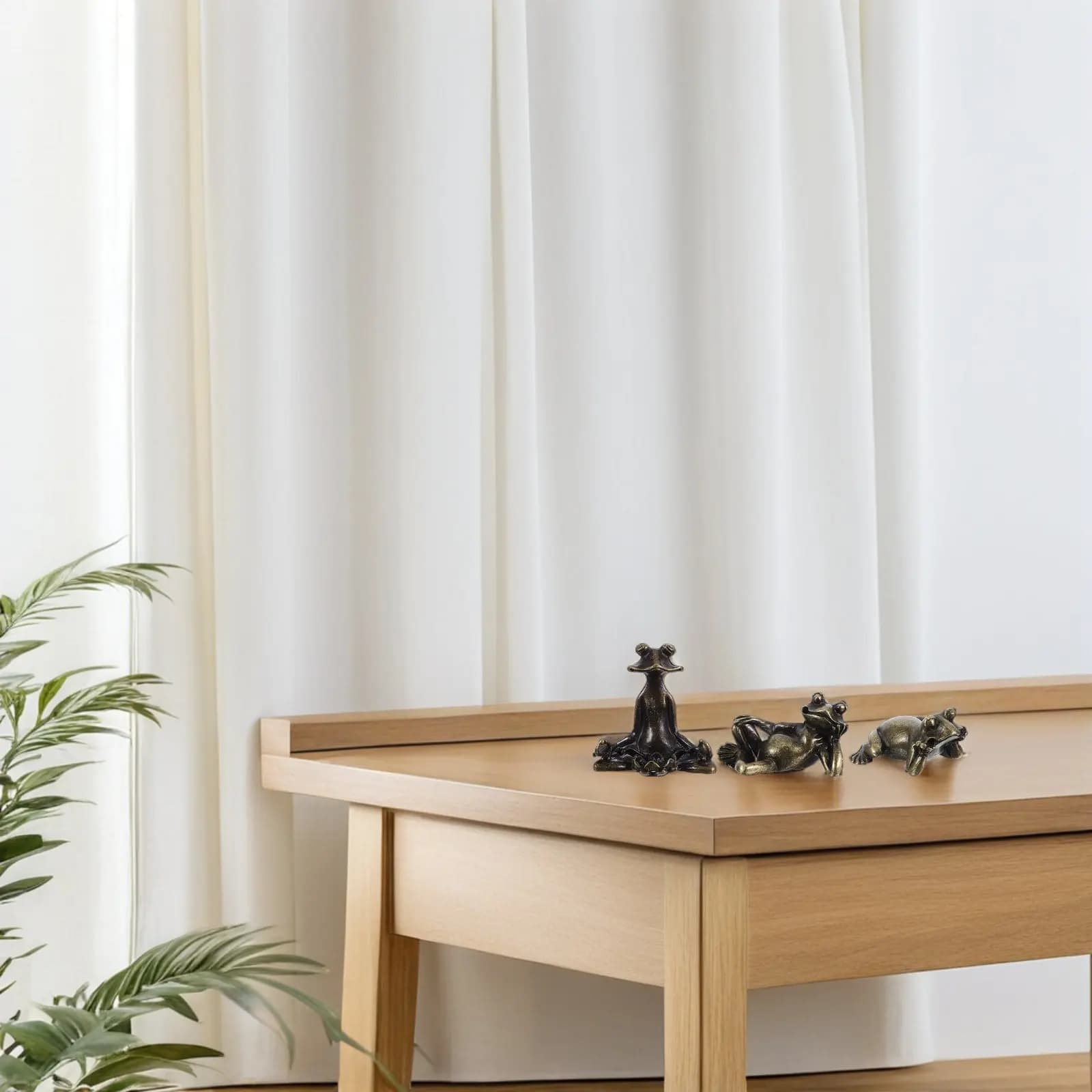 Set di 3 Portaincenso in Ottone a Forma di Rana, Bruciatore per Bastoncini e Coni, Ornamento Creativo da Tavolo, Decorazione per Relax e Spa, Regalo