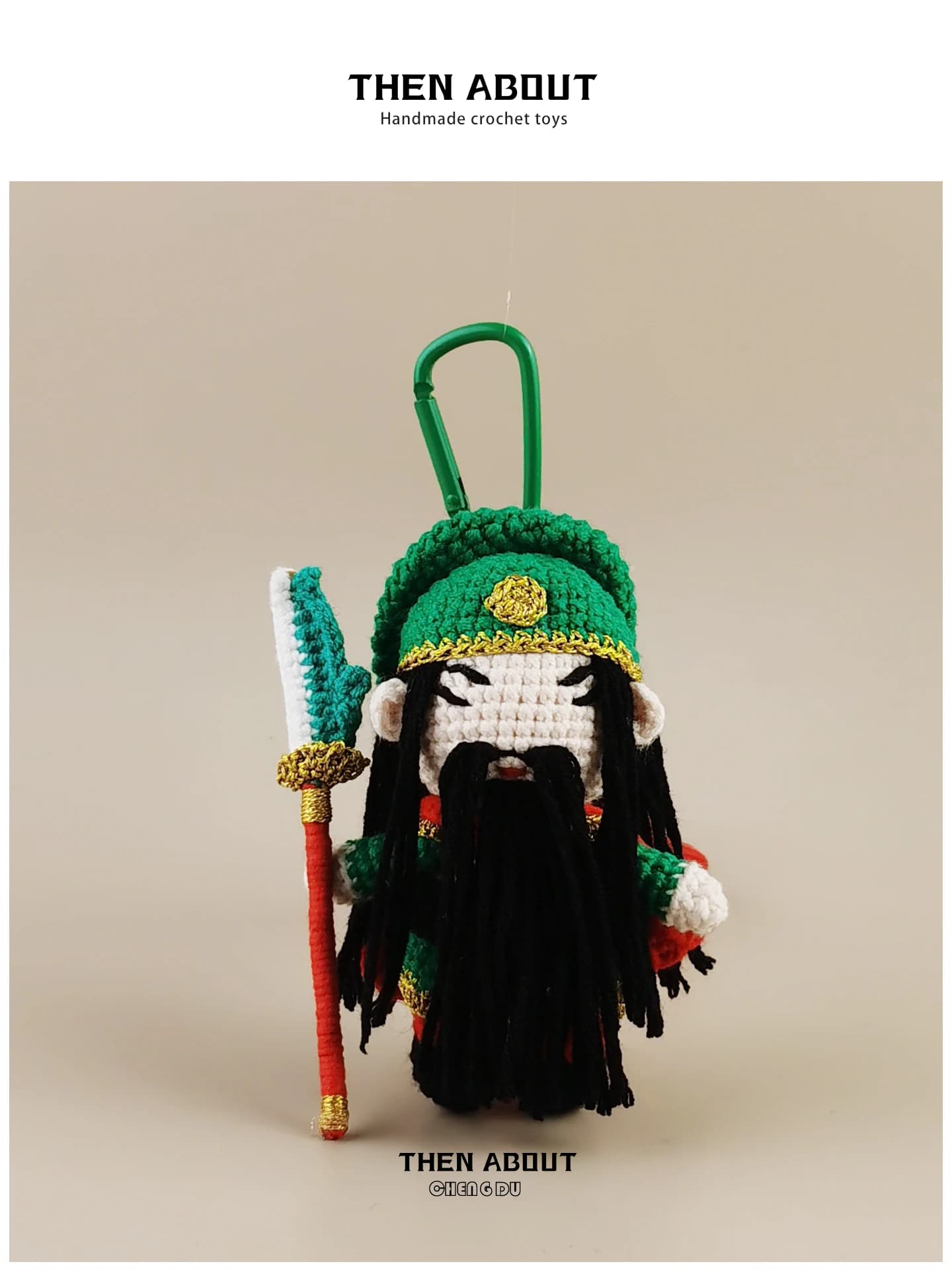 Brave General Kuan Yu Bag Charm Pendant Keychain Backpack School Bag Decoration Gift without Brand Fashion Accessories