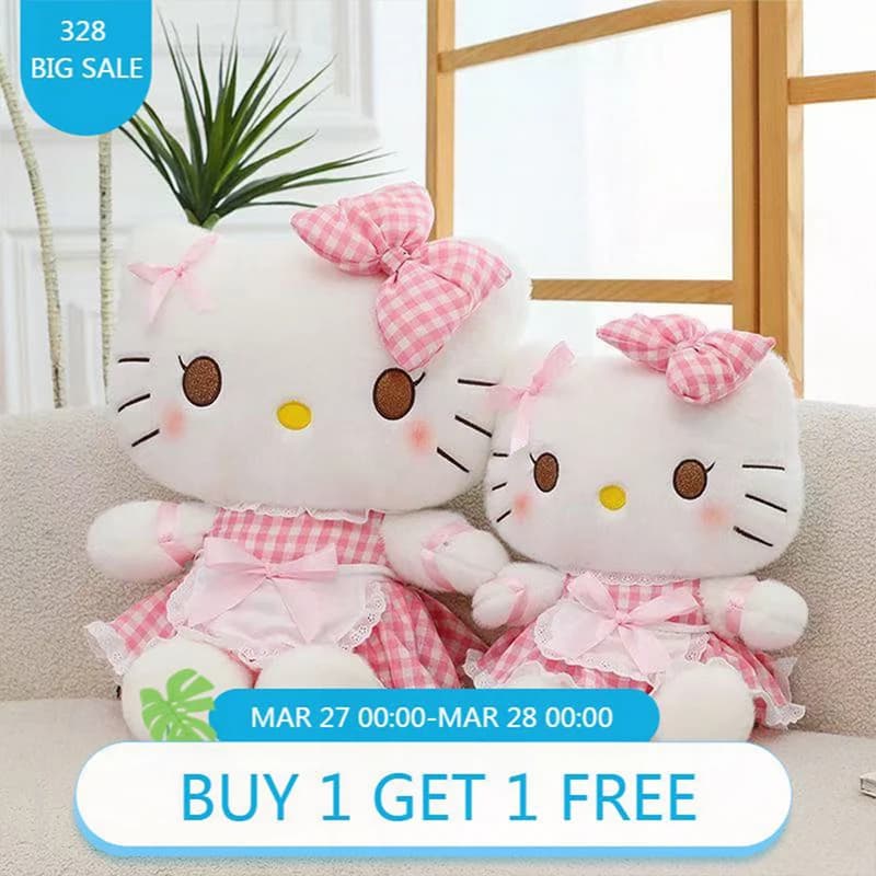 Nuovo Peluche Sanrio Hello Kitty da 35/70cm, Grande e Adorabile, Regalo di Compleanno per Bambini e Decorazione per la Camera delle Ragazze