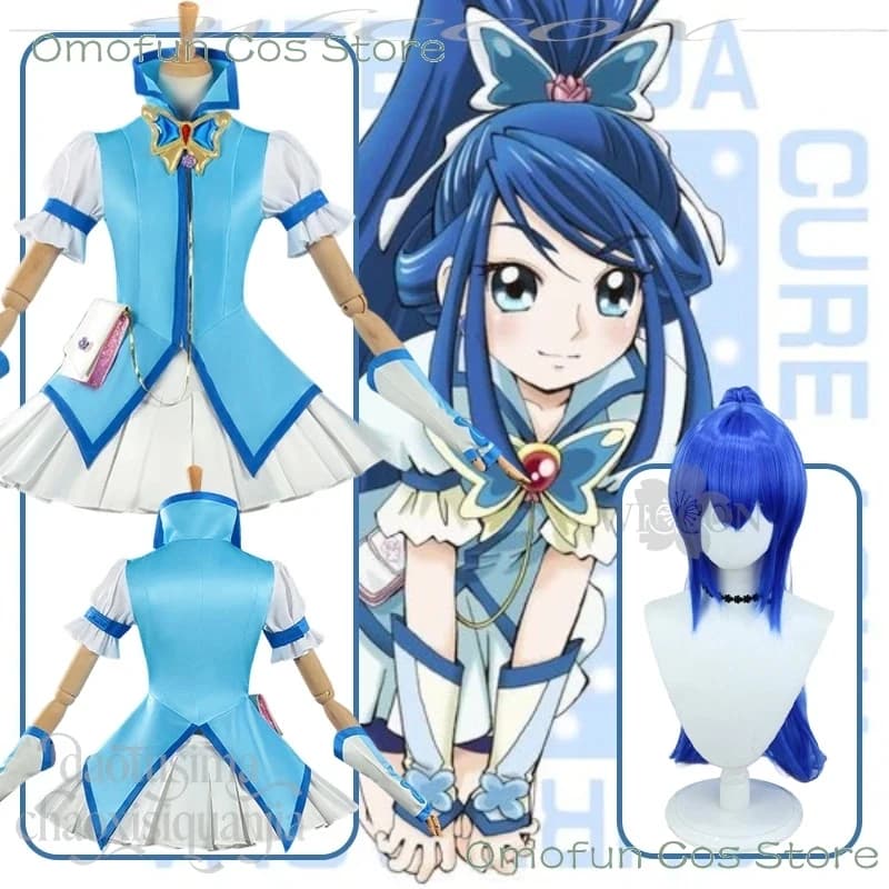 ABC123Carnival costume Minazuki Karen Aqua Cosplay Anime Yes! Prettyy Cure 5 Costumes Kawaii Magical adulto muje3;b,6/k'5;