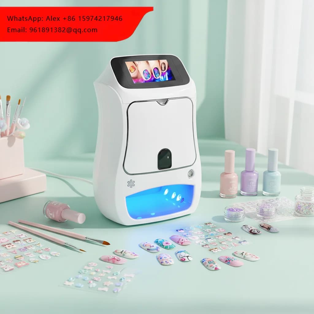 Stampante per Unghie Portatile, Macchina per Stampa Artistica 3D su Unghie, Dispositivo per Decorazione Unghie Fai-da-Te