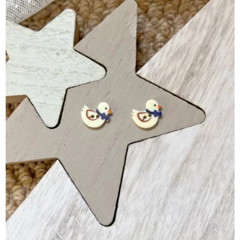 10pcs Cute Cartoon Yellow Tie Duck Bow 2 Holes Buttons for Sweaters Shirt Dress DIY Apparel Sewing Supplies Crafts