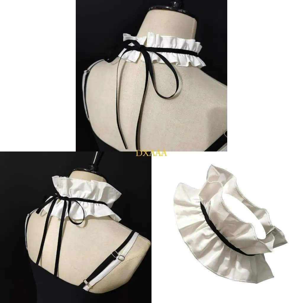 DXAA Respugcettabile regolabile Falso staccabile Falso Cotton Cotton Victorian in stile per collo pieghevole per e