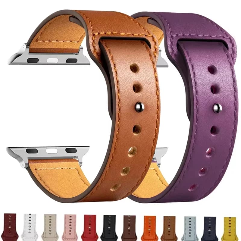 Cinturino in pelle per cinturino Apple Watch Ultra 2 49mm 38mm/42mm 44mm 40mm braccialetto sportivo iWatch serie 9 8 7 3 4 5 6 se 41mm/45mm