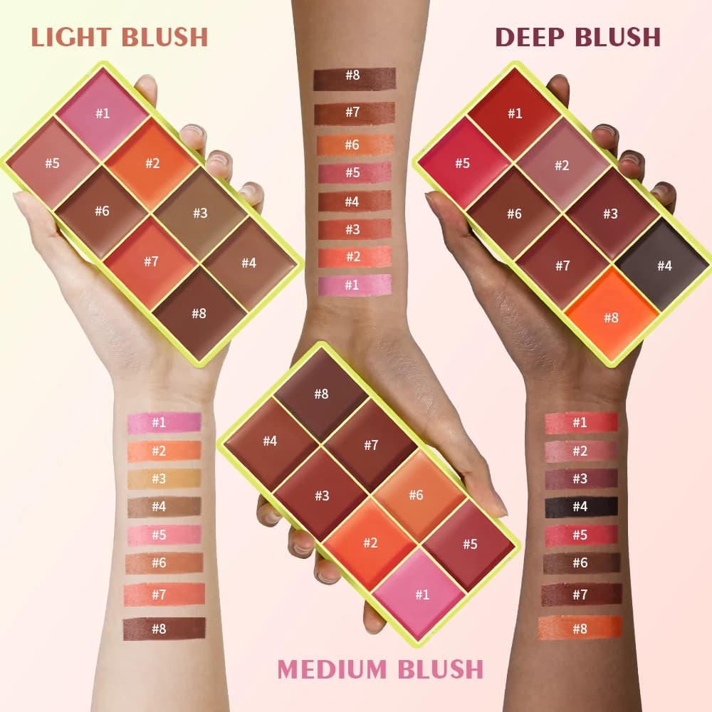 Custodia curva Crema per sopracciglia Fard Evidenziatore Palette Finiture luccicanti opache Toni d'ombra Cosmetici a lunga durata