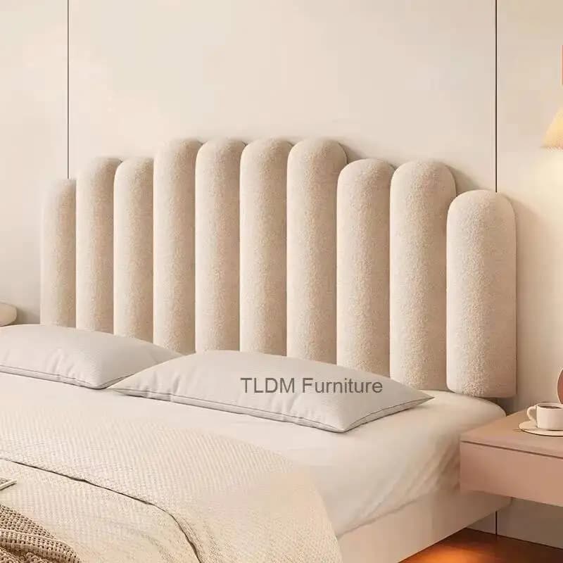 Pillow Modern Double Bed Headboards Tatami Anti-collision Light Luxury Lambswool Soft Cushion Bed Head Waist Protection Backrest