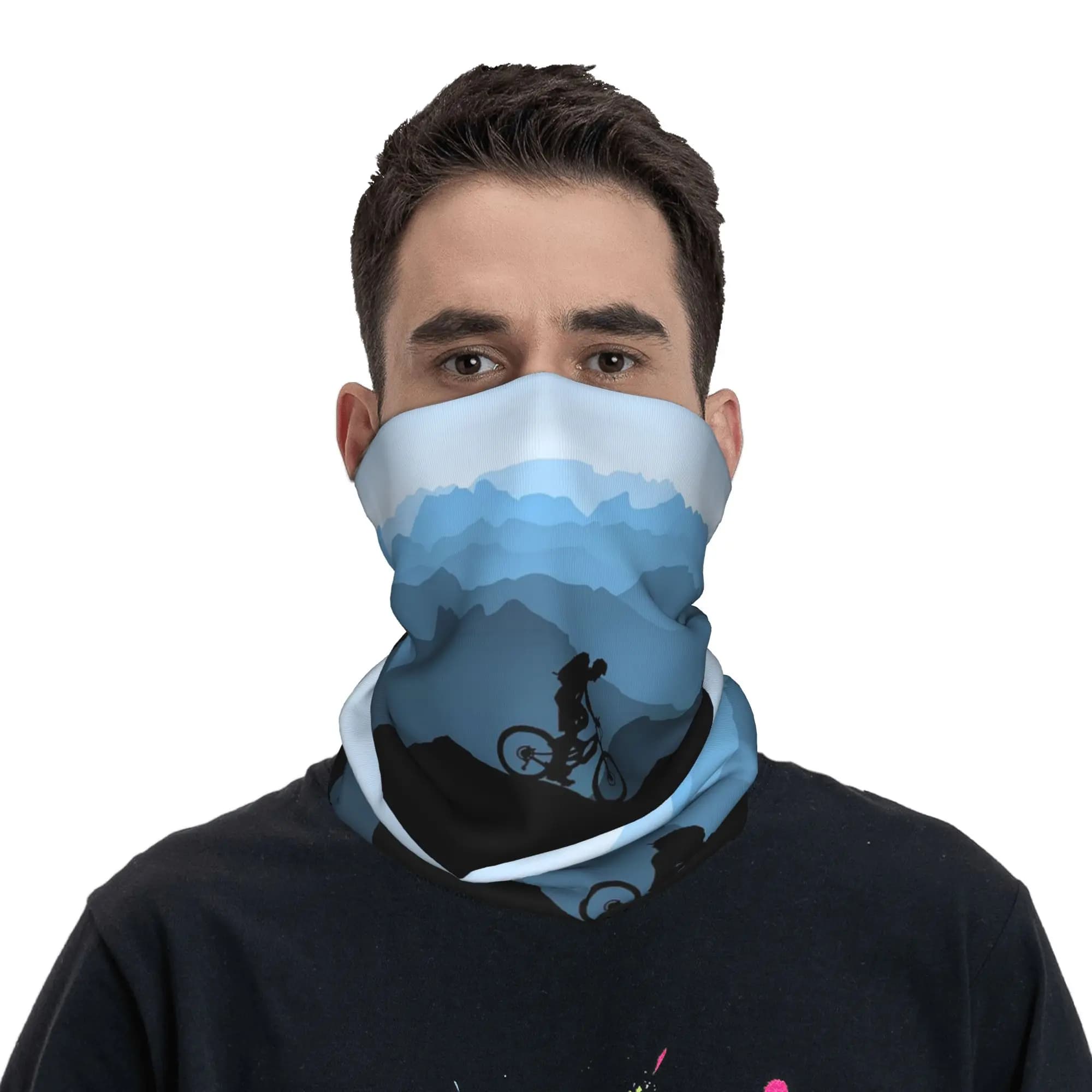 Bandana Multifunzione per Mountain Bike e Downhill (10), Scaldacollo Stampato, Maschera per il Viso, Sciarpa per Ciclismo, per Uomini e Donne, Adulti, Inverno