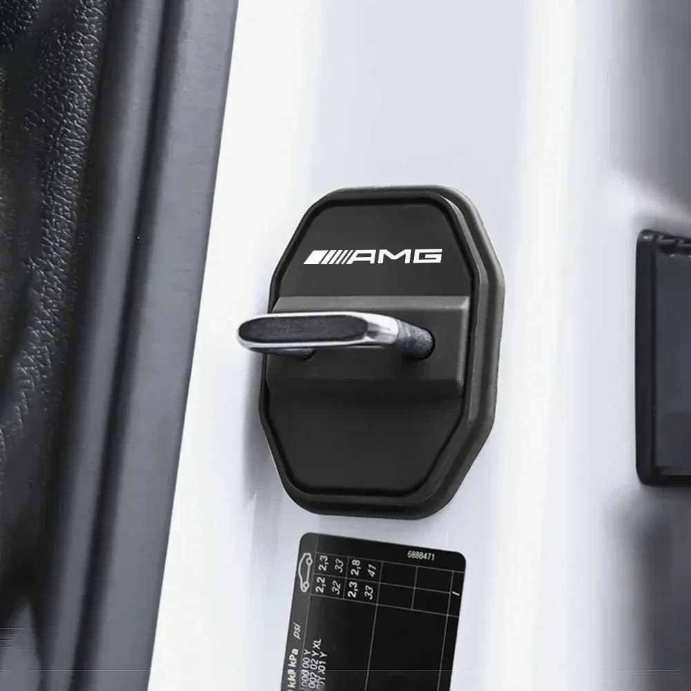 2/4pcs Silicone Car Door Lock Buckle Protector Cover For Mercedes Benz AMG W204 W213 W205 W211 W176 W164 Cla Smart Accessories