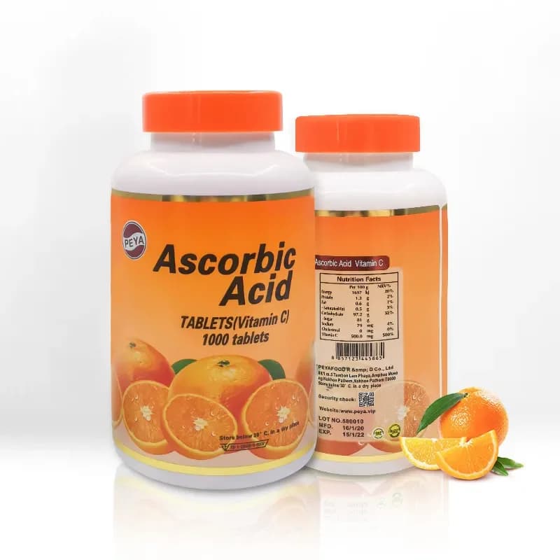 1 bottle of 1000 pills VC tablets integrated with vitamin C Orange flavor Healthy nutrition Suitable for individual VC Carenza