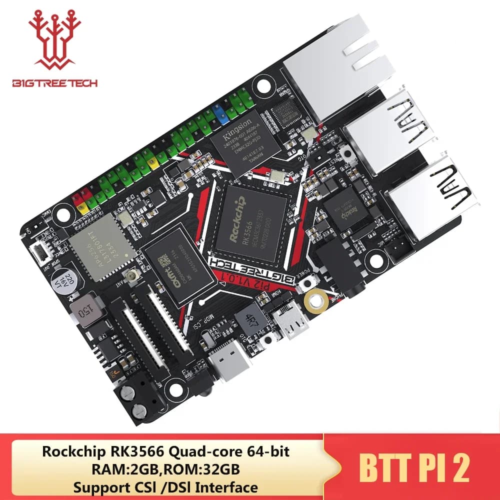 BIGTREETECH BTT PI 2 RK3566 Quad-core RAM 2GB ROM 32GB 2.4G WiFi 40Pin GPIO VS Raspberry PI Per Klipper 3D Parti Della Stampante FAI DA TE