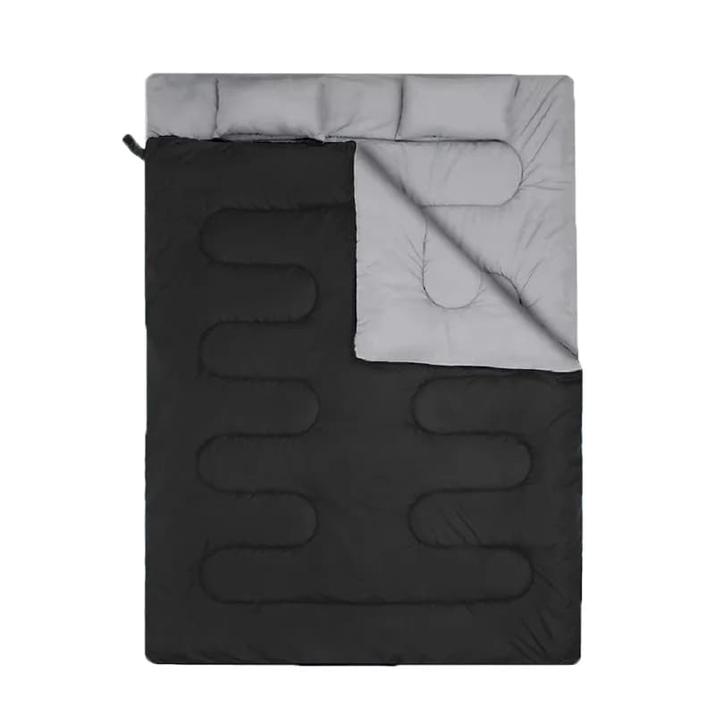Winter pair double hot sleeping bag dirty camping outdoor adult tent sleeping bag with pillow, hot sale cross-border