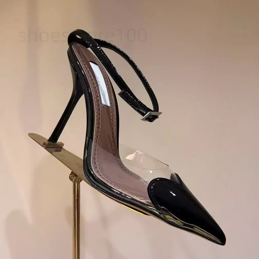 Sandali Perfetti da Donna con Tacco Alto in Raso Slingback Rossi Bianchi Neri a Punta per Matrimoni Feste Sposa Eleganti