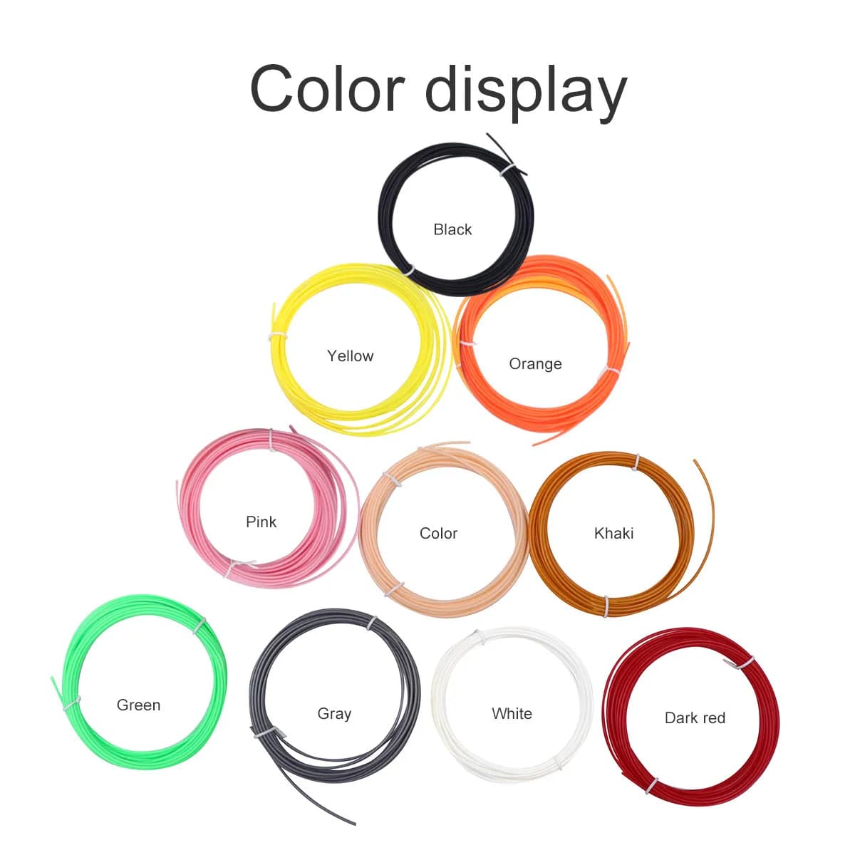 3D Printer Filament PLA 1,75mm, 18 Assorted Colors, Biodegradable and Ecological for 3D and Printer Pens, Creative Gift Fai-da- ♪