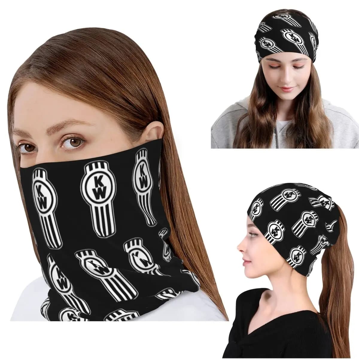 Bandana con logo Kenworth Truck, copricollo, maschera, sciarpa, sciarpa multiuso per ciclismo, berretto, cappello, unisex, antivento, per adulti