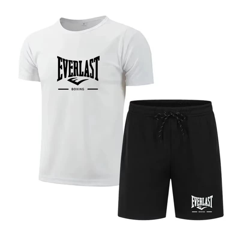 EVERLAST, abbigliamento sportivo da corsa traspirante da uomo, set in due pezzi, completo casual per il fitness