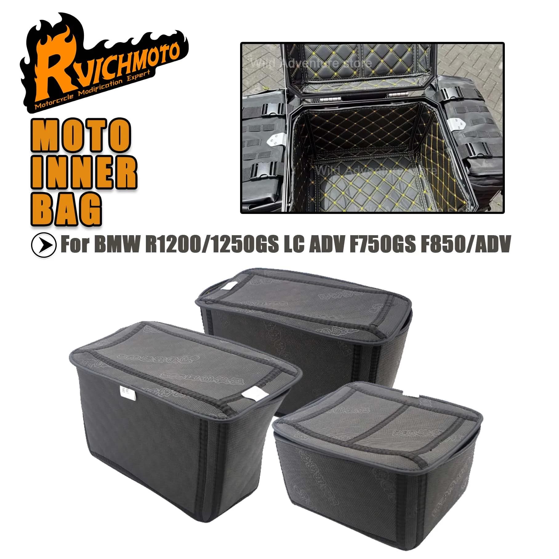 Borse laterali per moto Top Case Fodera per bagagli Borse interne per BMW R1200 R1250 GS LC ADV F750GS F850GS Adventure Liner Cover