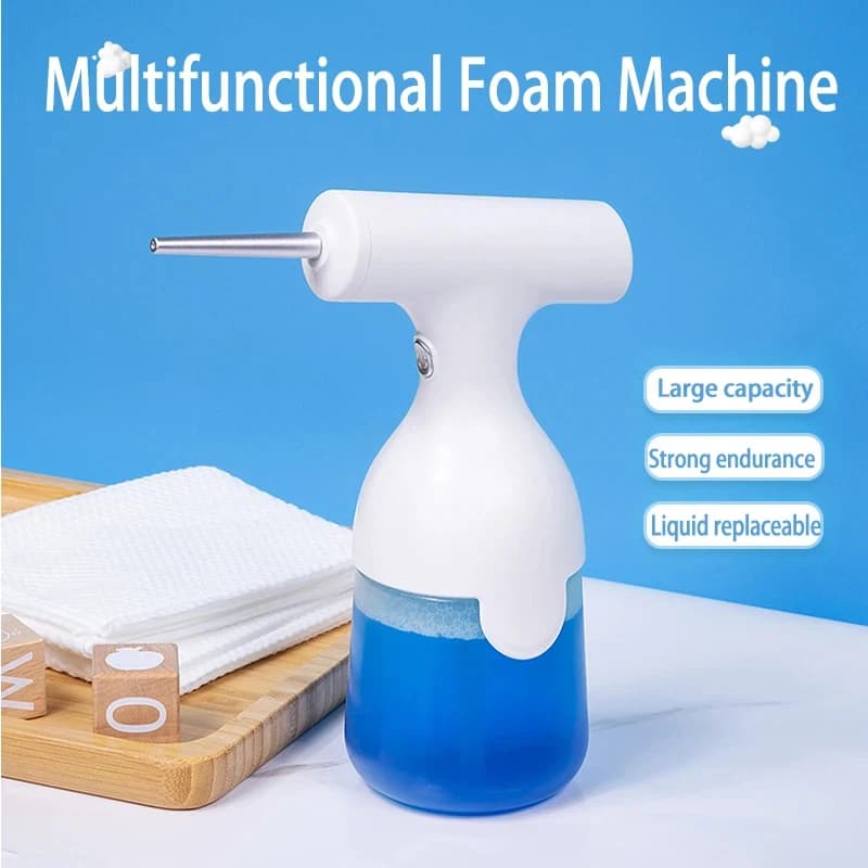 Dispenser Elettrico di Schiuma Liquida HOMEFISH, Erogatore Automatico Continuo per Shampoo, Detergente Viso e Bagno