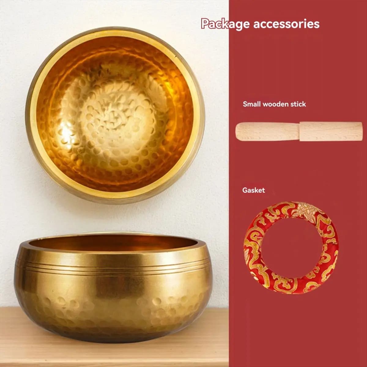 New arrival Yoga Meditation Bowl Tibetan Handmade Brass Singing Bowl for Sound Healing Stress Relief Yoga Meditation