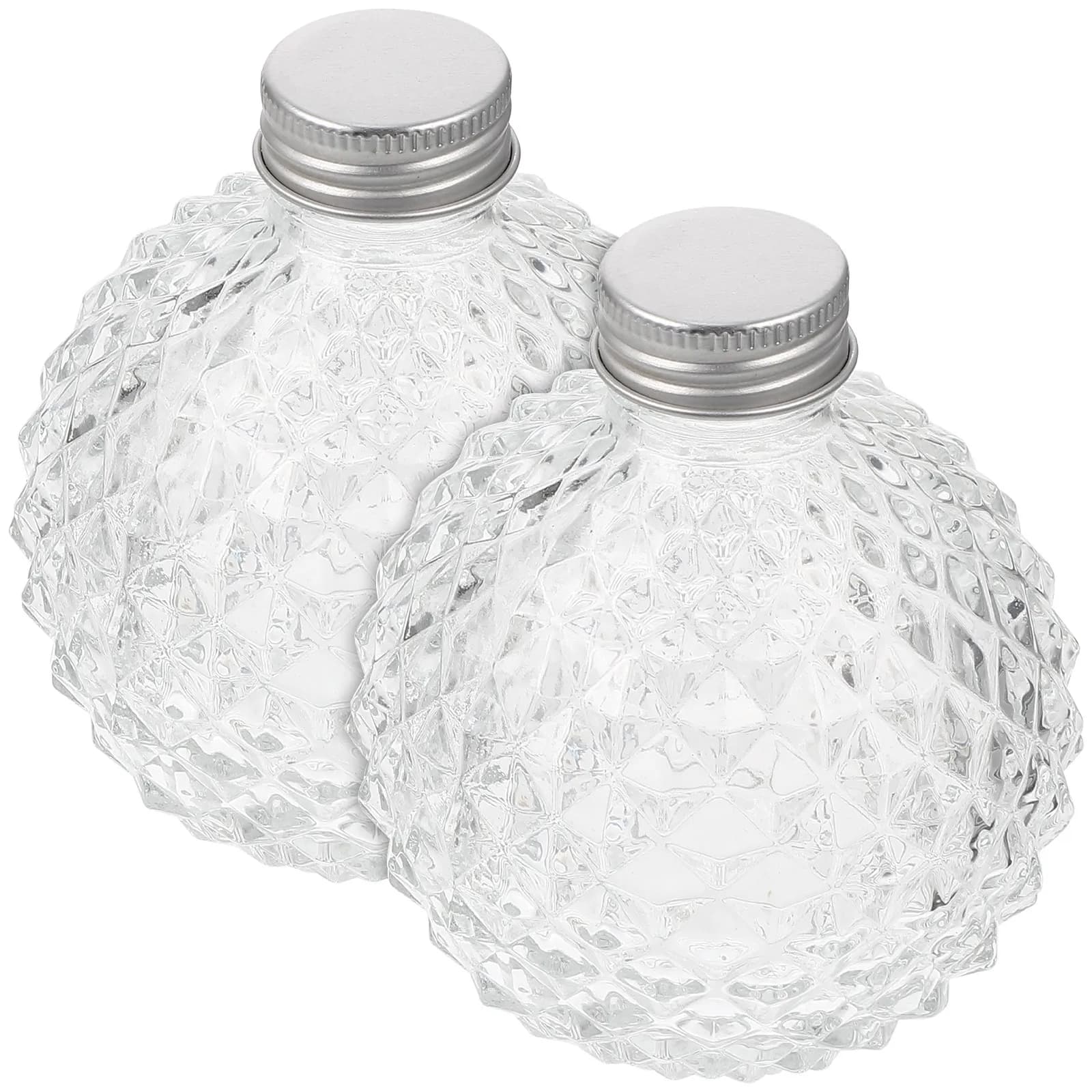 2Pcs Premium Glass Fruit Wine Bottles 8Oz Clear Cork Sealing Bottles for Red Wine Beer Juice Tea Beverage Storage
