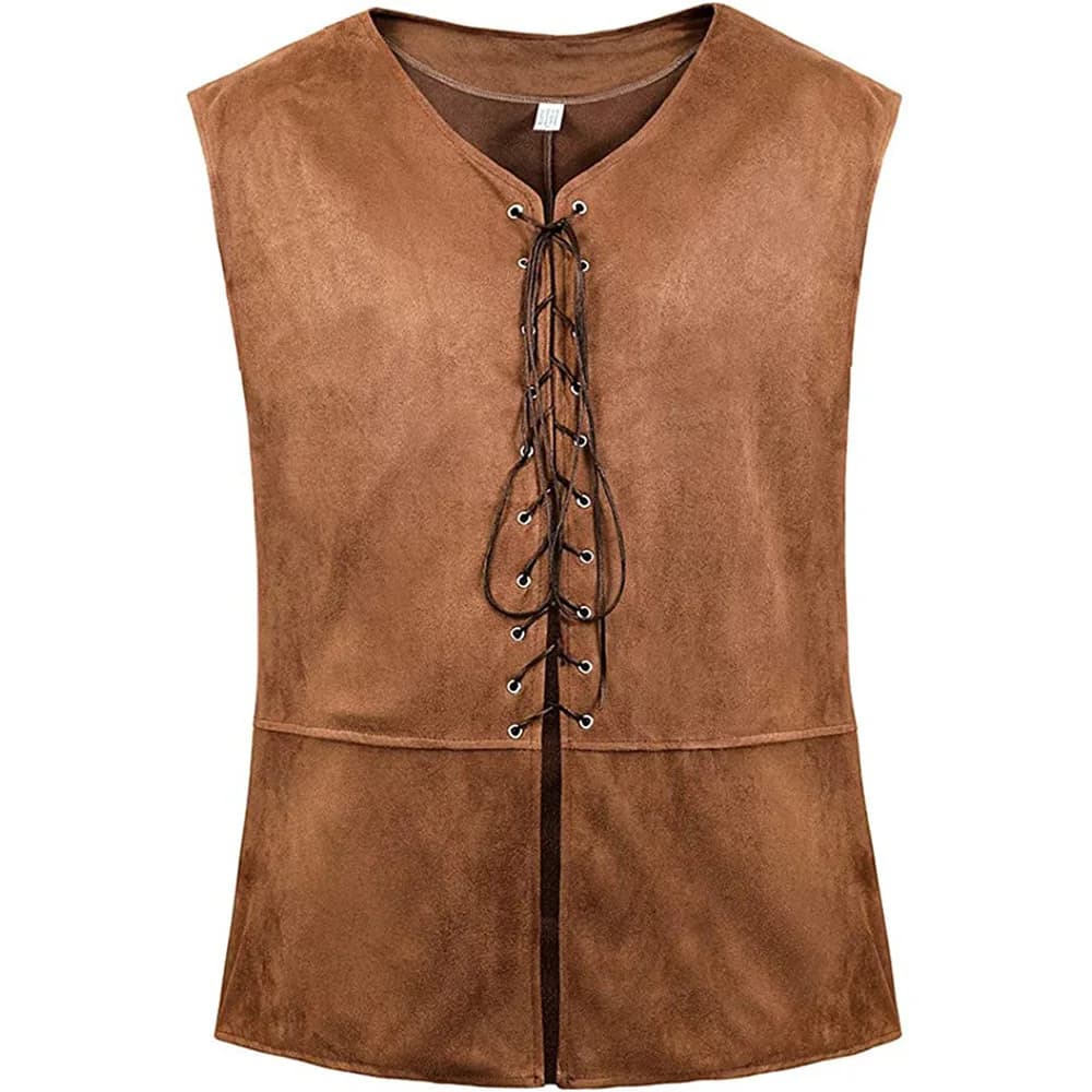 Medieval Renaissance Pirate Gothic Steam Punk Vest Belted Jacket Women's Ethnic Costume Stage Wear Chinese Production