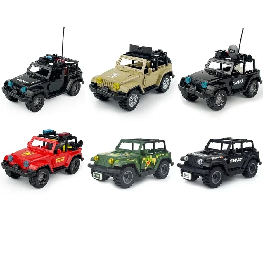 Militare SUV Jeep Auto Building Blocks 1 Pz New City Truck Off-road Car MOC Modello Classico Mattoni capretto Per Puzzle Giocattolo Tecnico Regalo