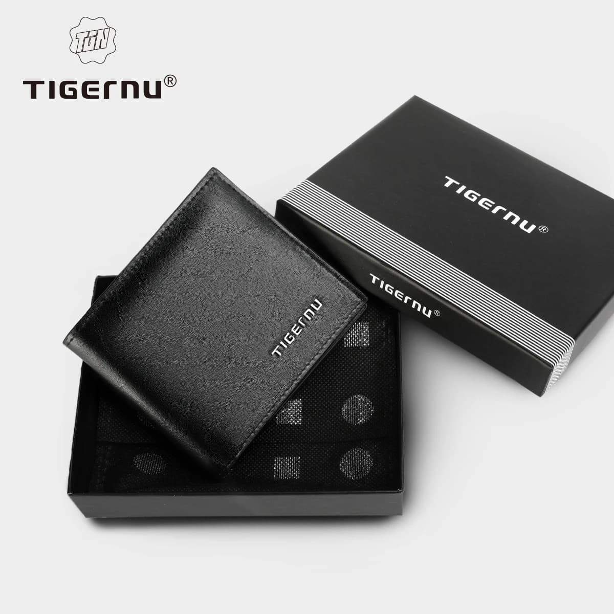 Tigernu High Quality Wallets Men Thin Money Purse Male Business Card Holder For Men Fashion PU Wallet Short Purse Light Card Bag