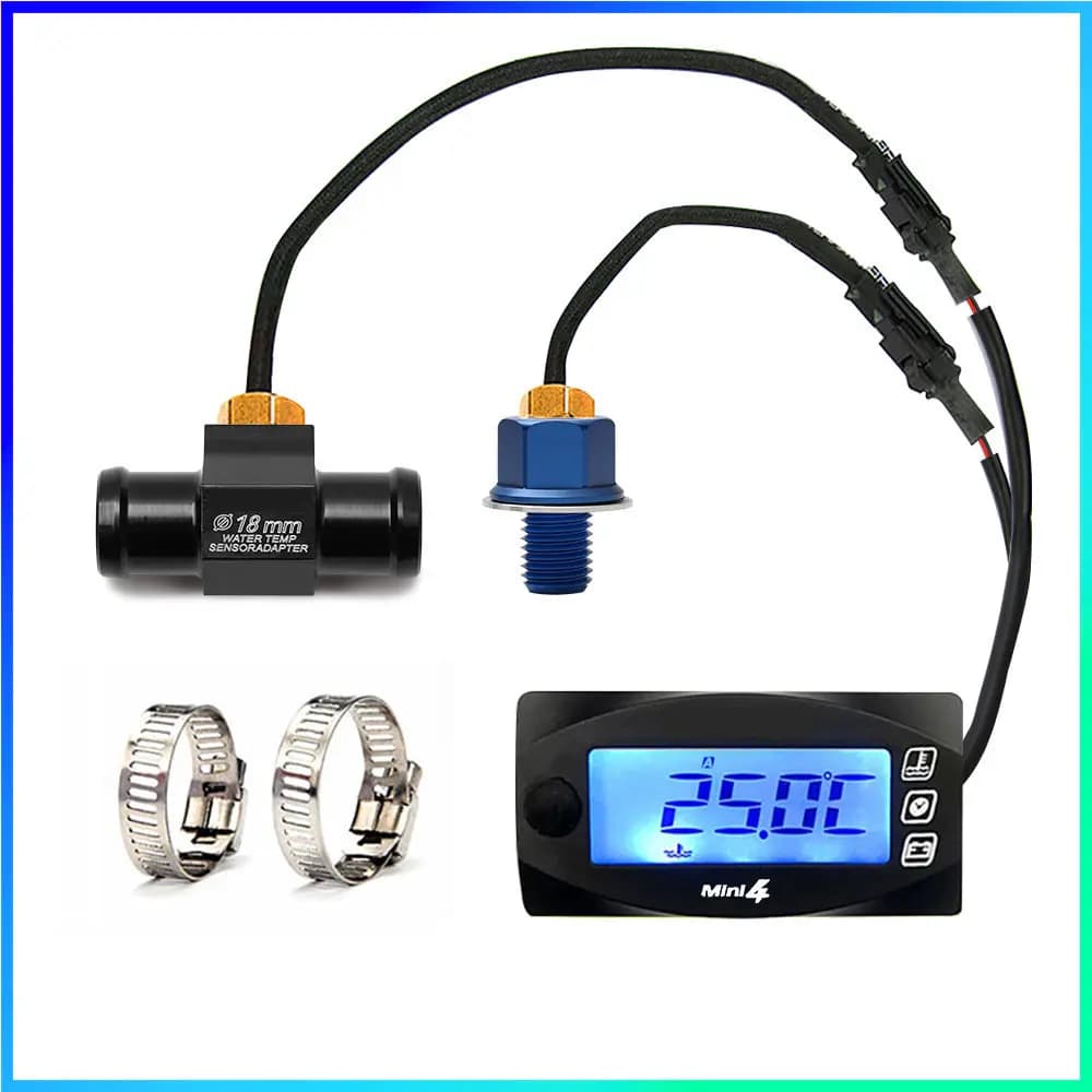 koso mini 4 Moto water temperature oil temperature voltmeter digital square gauge for nmax125 Universal thermometer