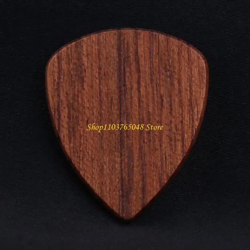 R53E Plettro a forma cuore in legno, fatto a mano, design con scanalatura, plettro per chitarra acustica