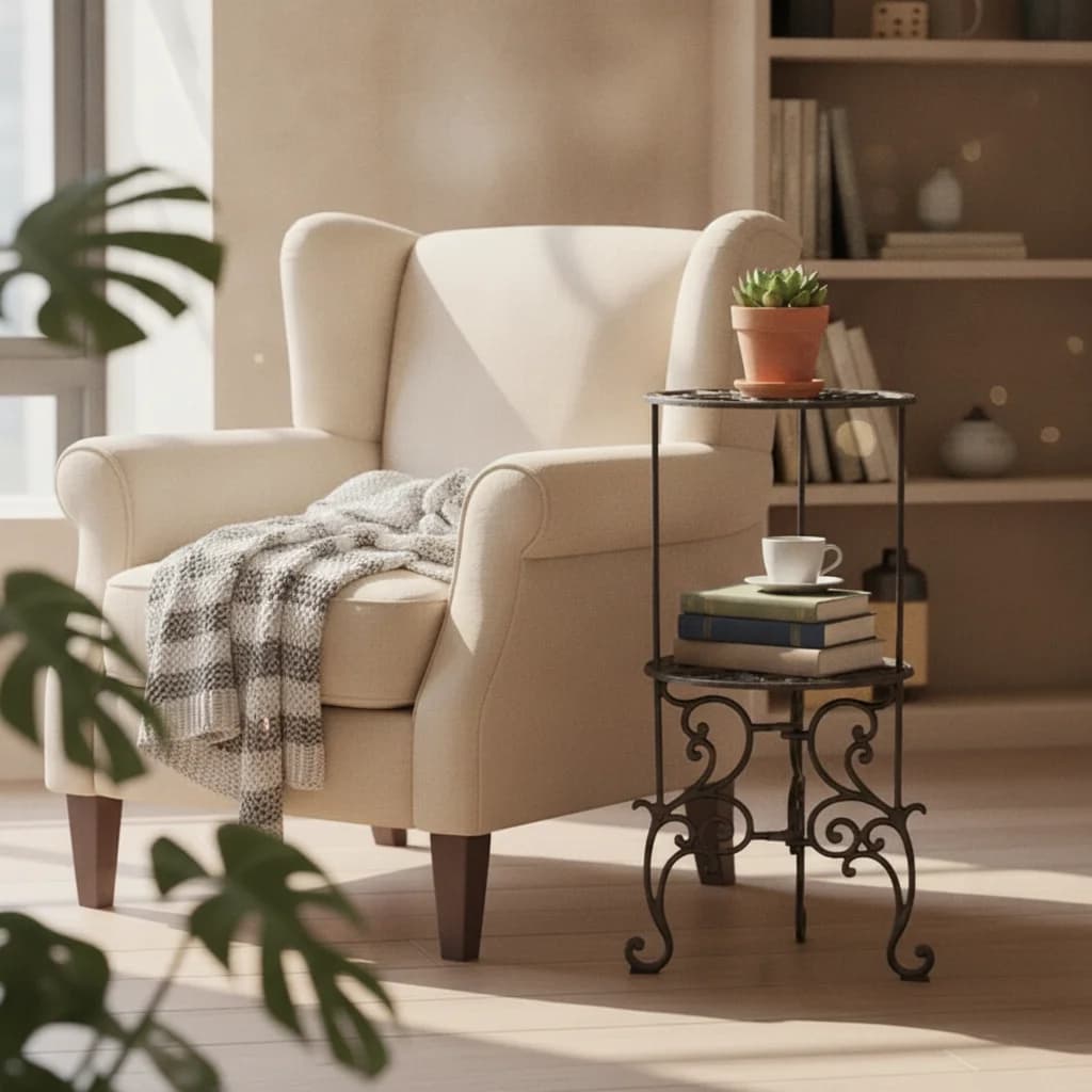 Two-Tier Plant Stand Metal Tiered Plant Stand Potted Rack Indoor Accent Table Outdoor for Gardeners, Living Room, Balcony