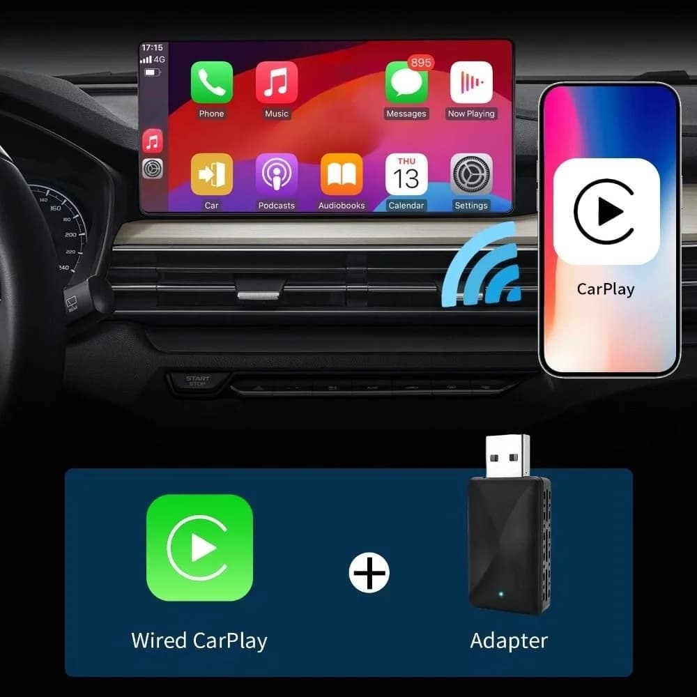 Mini Smart Box Wireless CarPlay Android Auto Adapter Plug And Play Connessione Rapida Auto-Connect Carplay AI Box Senza Ritardi Portatile