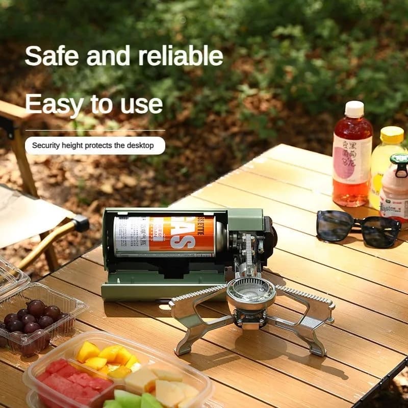 Stufa pieghevole da esterno Stufa alta portatile 2600w Bruciatore a gas butano intelligente a prova di esplosione Stufa da cucina per picnic da campeggio