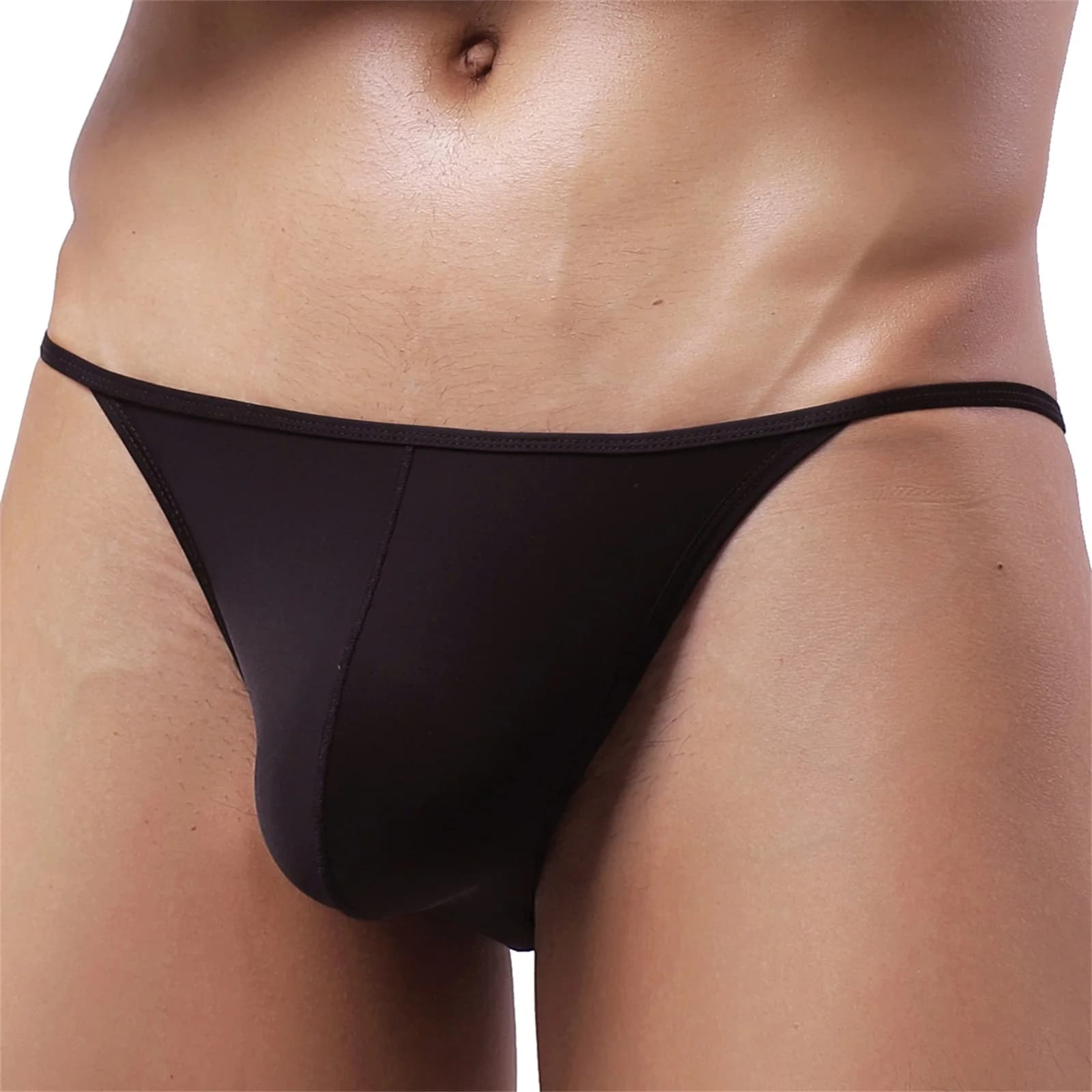 Biancheria intima da uomo morbida a vita alta in seta di ghiaccio Mutande da allenamento ad asciugatura rapida Mutandine maschili sexy a vita bassa sportive solide sottili