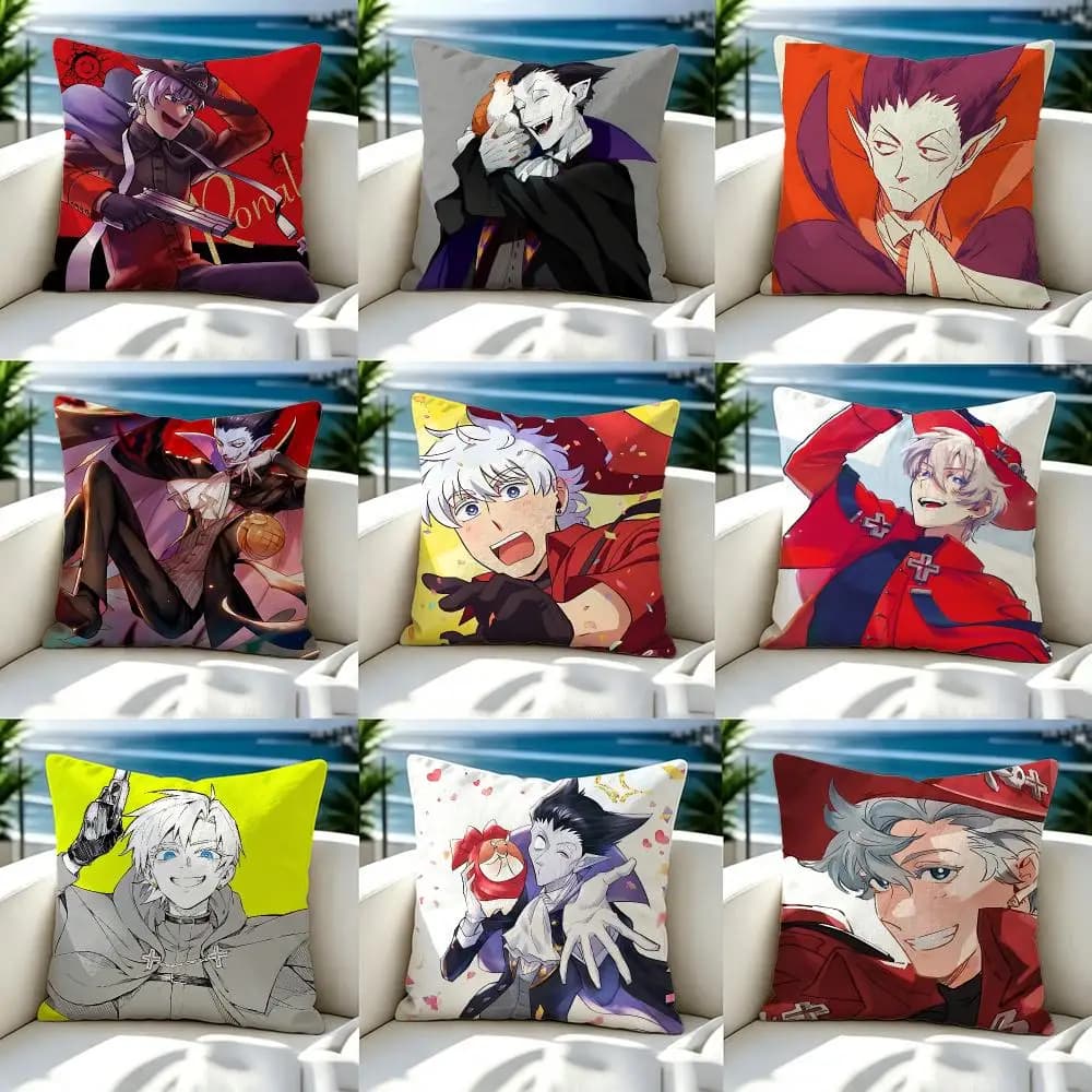 The Vampire Dies in No Time Cushion Cover Soft Pillow Cover Throw Pillow Case for Sofa Pillowcase Home Decoration